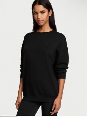 PINK Victoria's Secret Black Crewneck Sweatshirt SZ XL